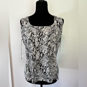 Calvin Klein Sleeveless Snake Print Top Stretch